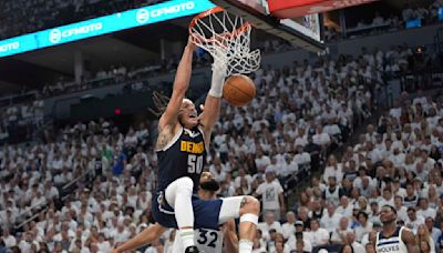 Defending champ Nuggets tie Timberwolves with 2nd straight road win, 115-107 in Game 4