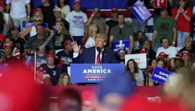 Former President Donald Trump repeats false election claims in rally for Michigan Republicans
