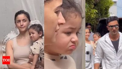 Ranbir Kapoor, Alia Bhatt along with Raha and Neetu Kapoor spotted at the construction site of their house; the little girl's resting face wins the internet! | Hindi Movie News - Times of India