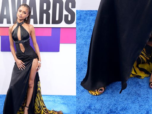 Tyla Makes a Statement in Cheetah Print Heels and Versace on the BET Awards 2024 Red Carpet