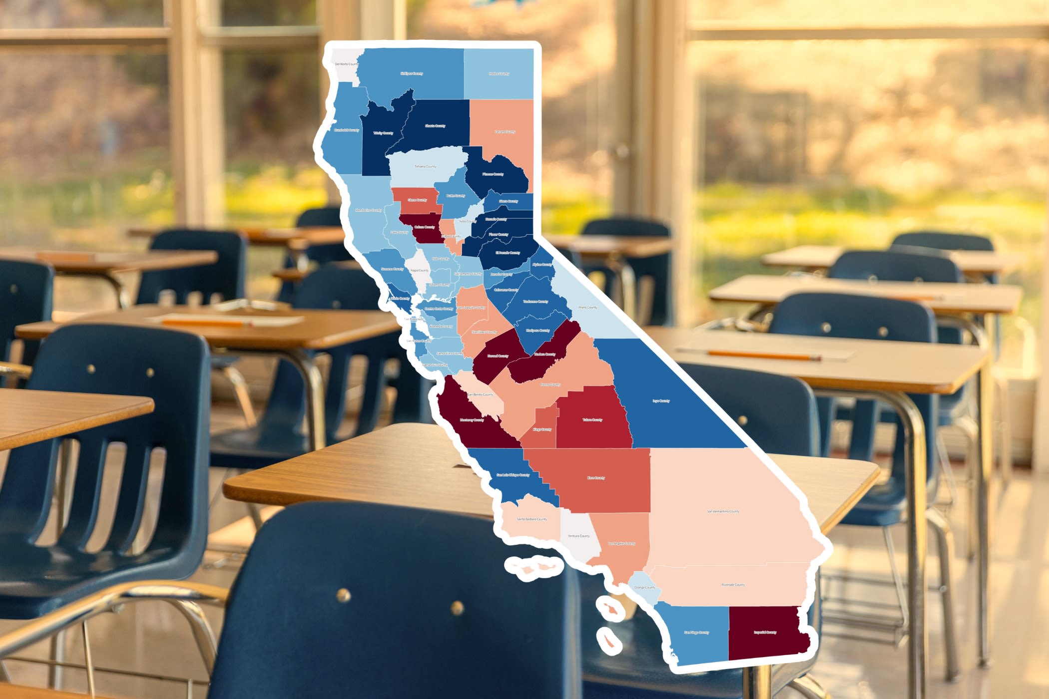 California map reveals areas with most high school dropouts