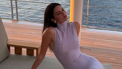 Khloé Kardashian Gushes Over Kendall Jenner Posing in a Nipple-Baring Dress on a Yacht: ‘Best Nips in Town’