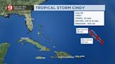 Tropical Storm Cindy continues to weaken, expected to fall apart