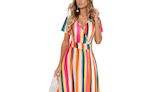 No One Will Believe You Got This Colorful Wrap Dress For Less Than $50!