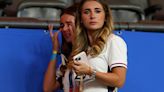 Crying Dani Dyer comforted by dad Danny after England Euros loss