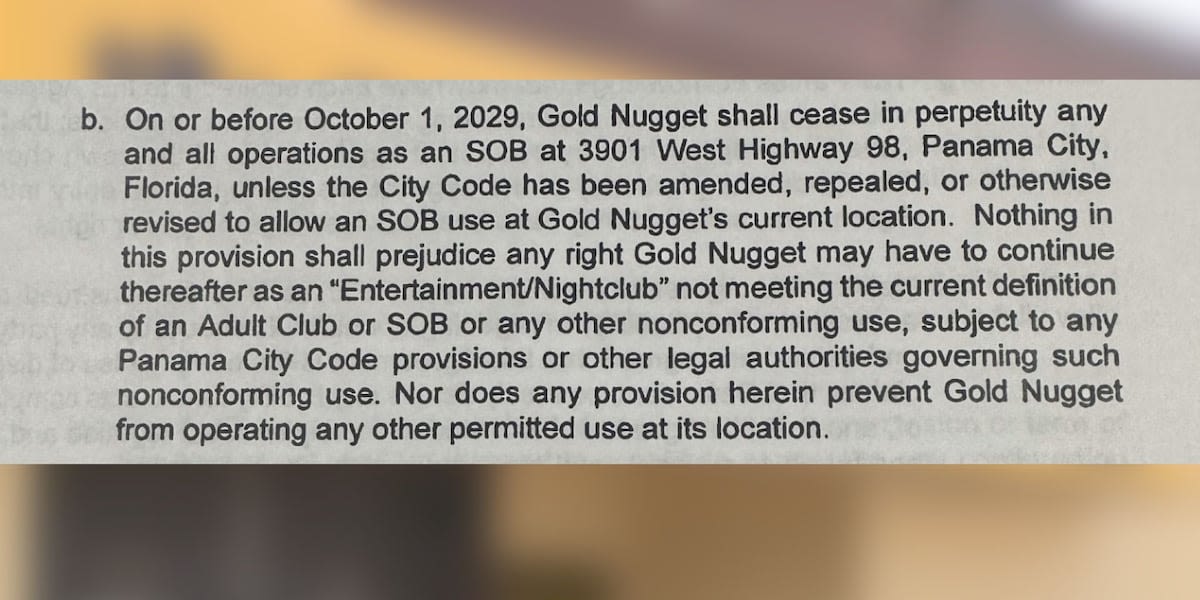 Gold Nugget and Panama City reach a settlement