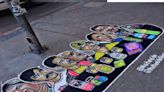 Artista dibuja a Wendy Guevara, de "LCDLF", en las calles de Tijuana