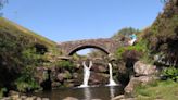 The scenic Peak District walk waterfalls flow and three counties meet