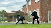 Armed police handcuff schoolboy seen playing with toy gun