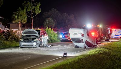 Vehicle rollover crash on Morton Ave. in Bonita Springs