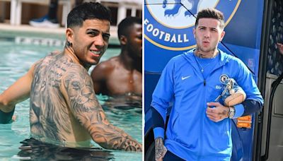 Enzo Fernandez pictured with Chelsea squad for first time since racism storm