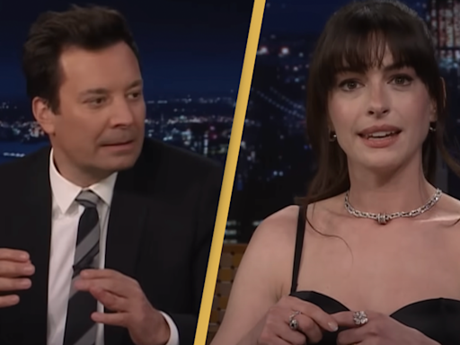 Jimmy Fallon praised for quick-thinking response after Anne Hathaway interview took an uncomfortable turn