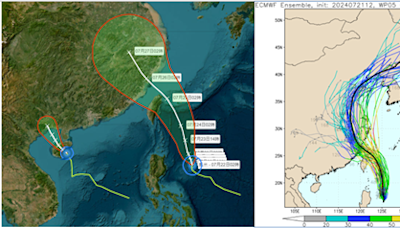 凱米持續增胖！7/24、7/25強度達巔峰 1圖看最新各國預測路徑