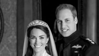 Kate and William share unseen wedding portrait: Prince and Princess of Wales release stunning picture to mark their 13th wedding anniversary