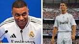 Kylian Mbappe copies Ronaldo at Real Madrid unveiling and takes jab at PSG