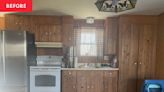 A "Grim" Cabin Kitchen Gets a Redo with a Cheery Backsplash (in 5 Colors!)