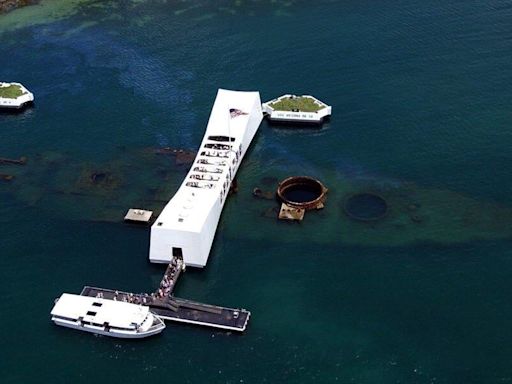 Rick Rowe visits Pearl Harbor along with his Collette travel companions