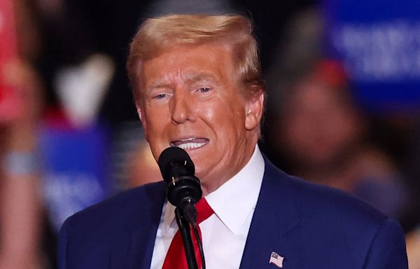 Trump raves about Elvis at New York rally as new poll shows Harris leading in two key swing states: Live