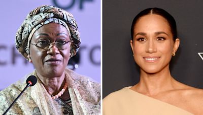 Nigeria's First Lady Warns Young Women Against 'Nakedness' In Fashion After Meghan Markle's Visit