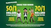 Paddy Power Euro 2024 offer: 50/1 on England to qualify or Netherlands at 70/1