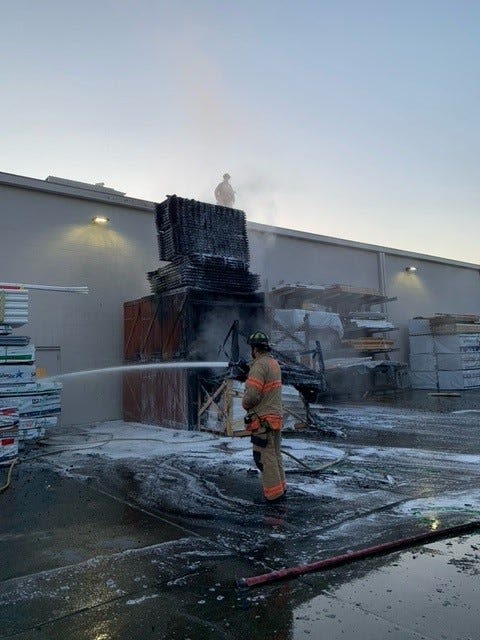 Salem firefighters knock down commercial fire Thursday night at Lowe's on Turner Road SE