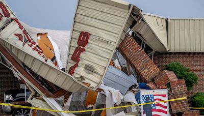 Video shows deadly tornado destroy Texas gas station with people inside