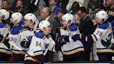 Thomas extends points streak to lead Blues past Sharks 3-1