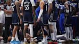 Dereck Lively II exits Game 3 after scary hit to back of head from Karl-Anthony Towns