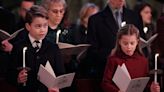 George and Charlotte in full voice for Kate’s Christmas Eve carol service