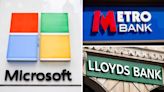 Full list of banks impacted by the Microsoft outage as share prices plummet