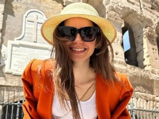 Lily Collins shares stylish snaps as she visits Rome's most famous spots after filming for the next series of Emily In Paris moved to the Italian city