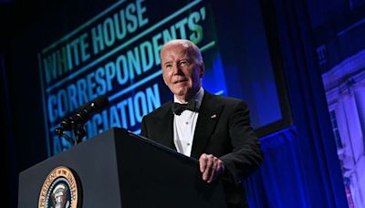 Biden swings at Trump during White House Correspondents’ Dinner remarks as pro-Palestinian protesters rally outside | CNN Politics