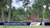 Severe weather rolled across the area Friday night, leaving damage in Northwest Arkansas and the River Valley