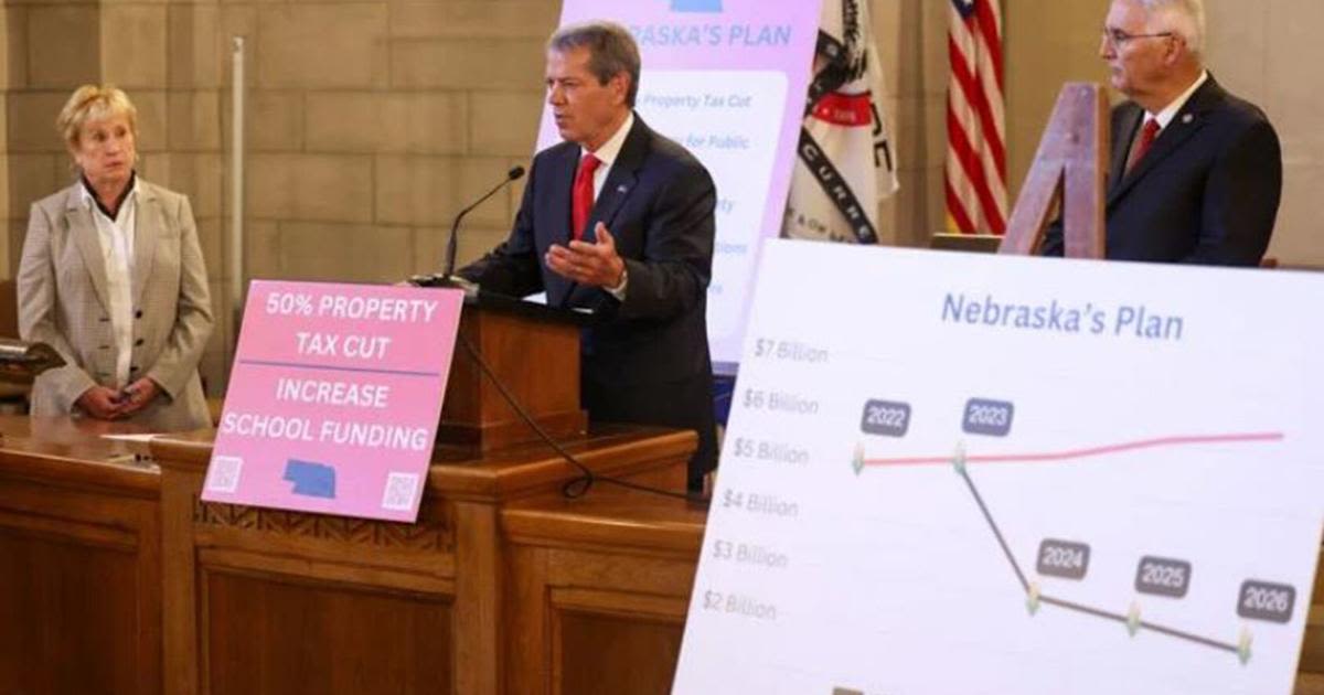 Nebraska Gov. Jim Pillen unveils new push for property tax cuts: 'We're going to pass this'