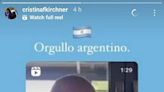 “Orgullo argentino”: Cristina Kirchner compartió un video con imágenes de artistas y figuras nacionales