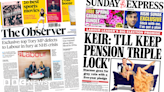Newspaper headlines: Tory MP defects and Labour 'would keep triple lock'