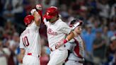 Stott, Realmuto, Rojas homer for NL wild card-leading Phillies in 13-2 win over Twins