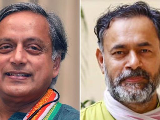Shashi Tharoor 'fascinated' by Yogendra Yadav's 'revised' poll prediction on BJP