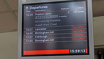 Train cancellations up 8% in a year