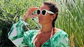 Rebekah Vardy looks incredible in a plunging green two-piece