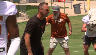 Longhorns training camp nears full pads, coaches poll tabs squad at No. 4