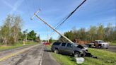 Stolen vehicle shears pole in Lewiston; driver accused of DWAI