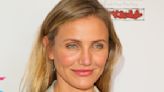 Cameron Diaz's kitchen is a quiet luxury dream with black and white marble and gold accents