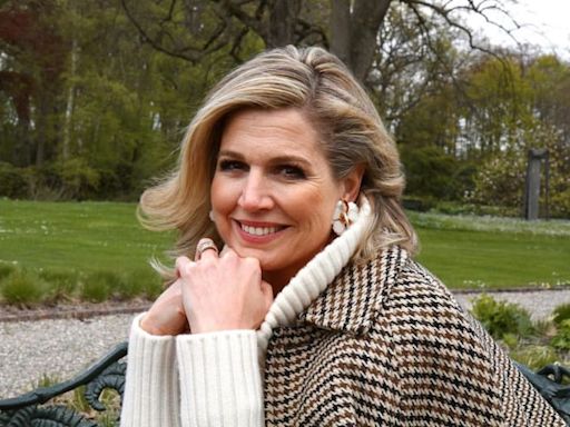 De dos piezas y en cuadrillé: el sofisticado outfit que lució Máxima Zorreguieta y que combinó a la perfección