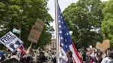 Trump posts campaign ad praising UNC students holding up US flag during campus protest