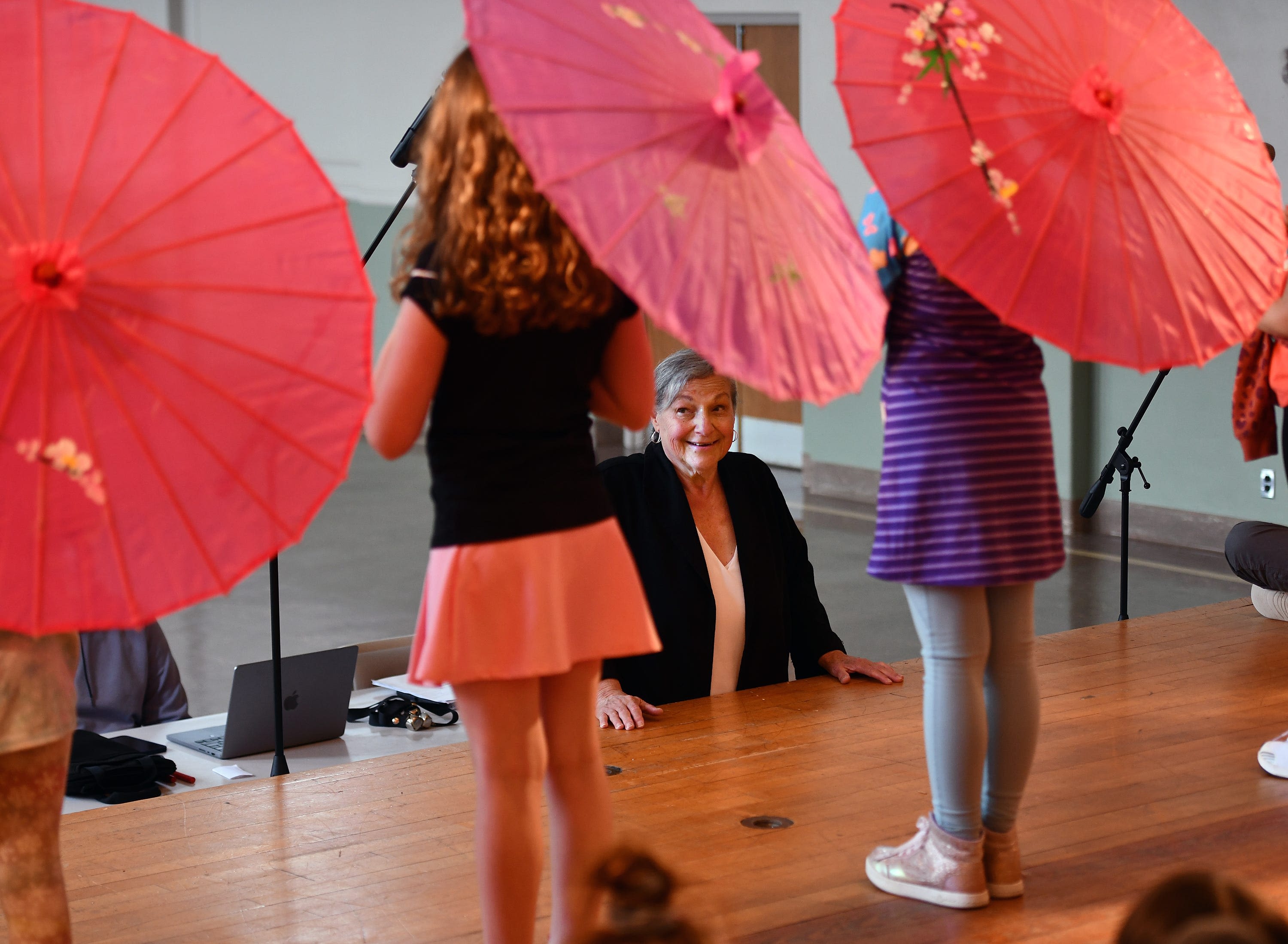 Dance studio founder Jo Ann Warren lends a hand at grandson's school to direct show