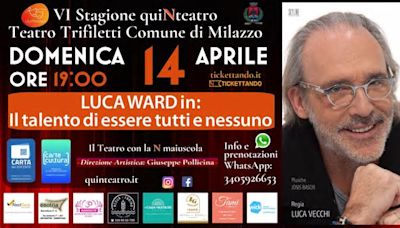 Luca Ward, domani al Teatro Trifiletti