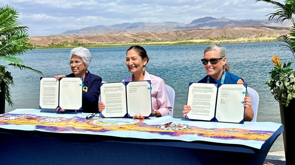 ‘We are tied to our water’: Colorado River Indian Tribes sign historic water rights settlement