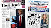 Scotland's papers: Matheson iPad police complaint and 'Trump rages'