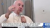 Pope apologizes after being quoted using vulgar term to describe gay people